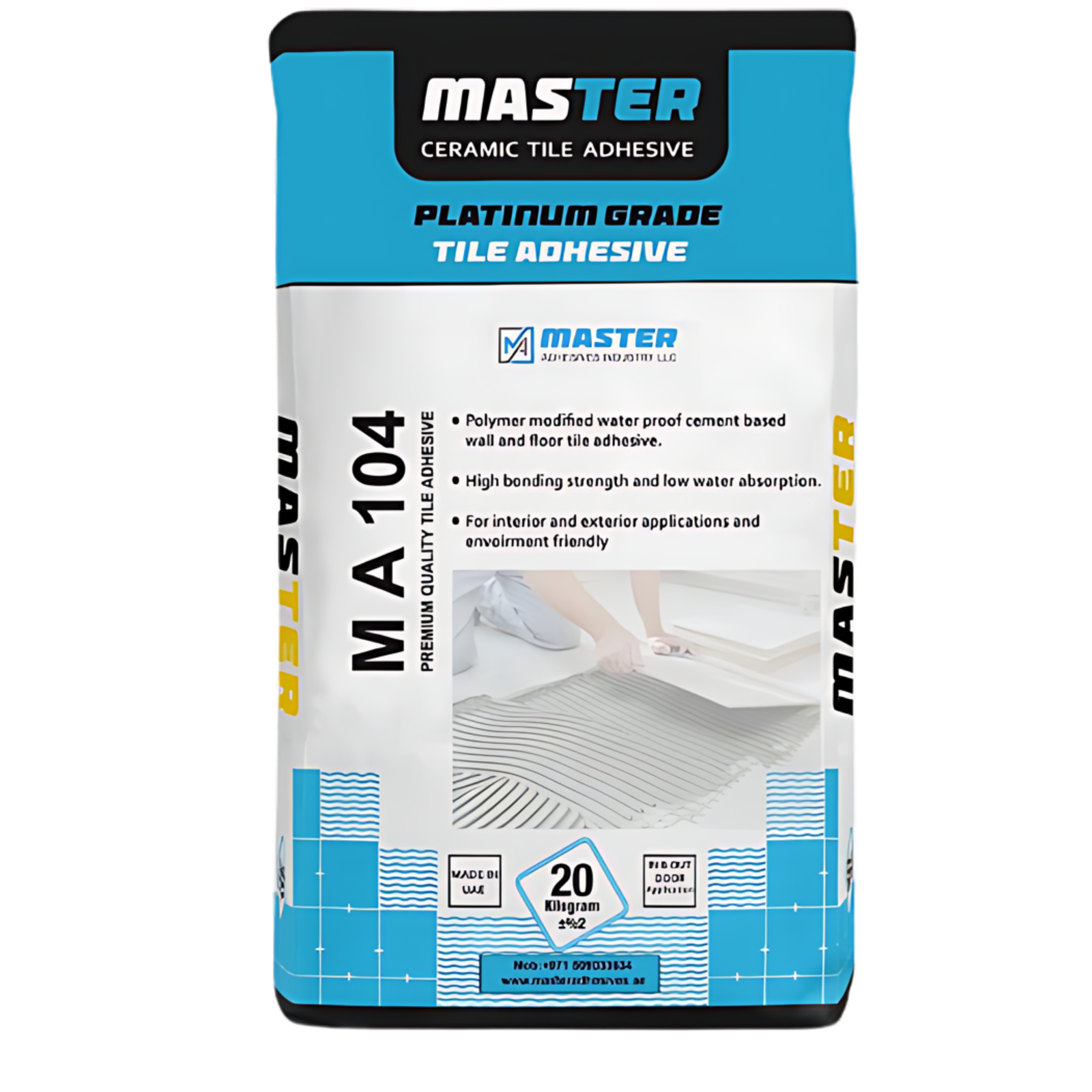 High adhesion porcelain and stone adhesive